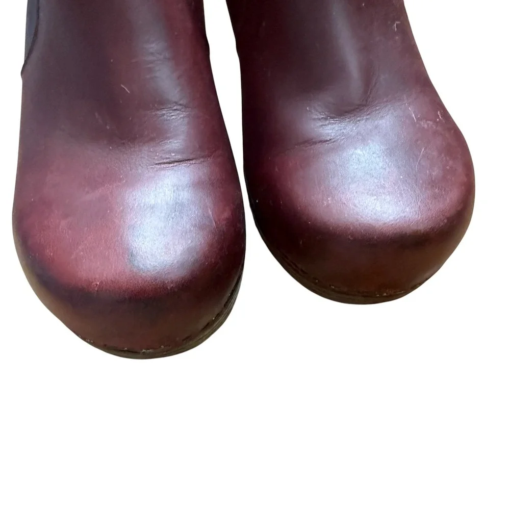 Dansko Women's Mina Ankle Booties in red oiled leather 39 - Picture 7 of 9
